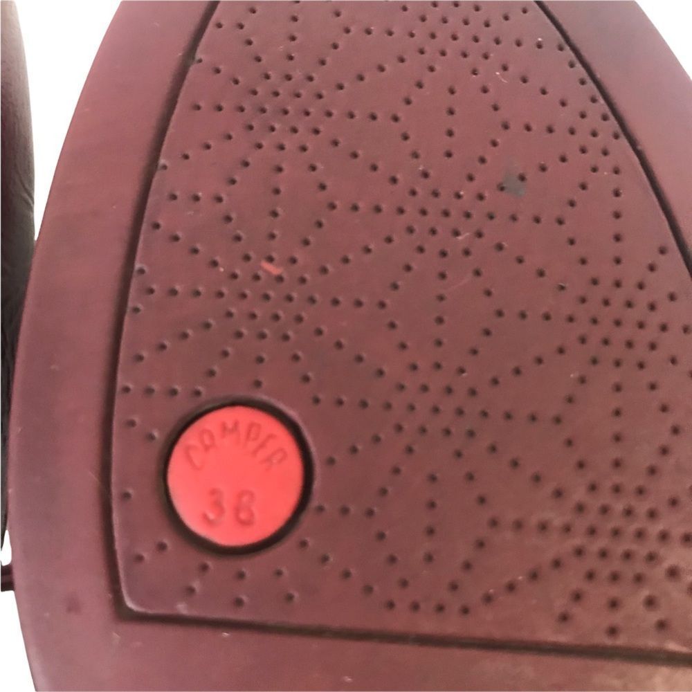 Maroon Camper Patent Leather Wedges with Suede detailing - Picture 5 of 5